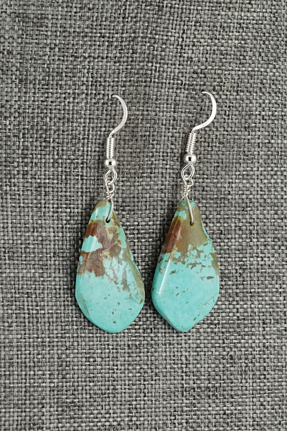 Turquoise & Sterling Silver Earrings - Louise Pete