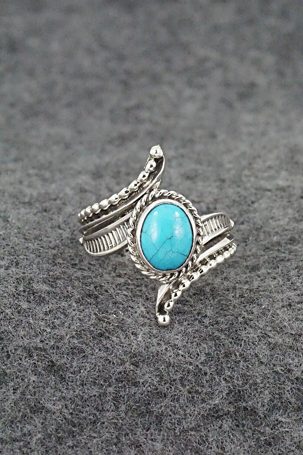 Turquoise & Sterling Silver Ring - Thomas Yazzie - Size 8