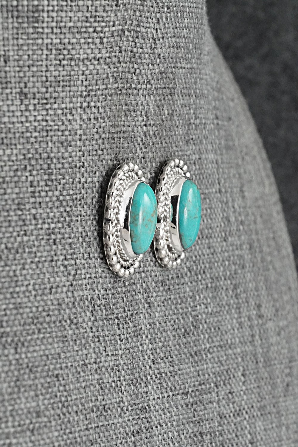 Turquoise & Sterling Silver Earrings - Rita Largo