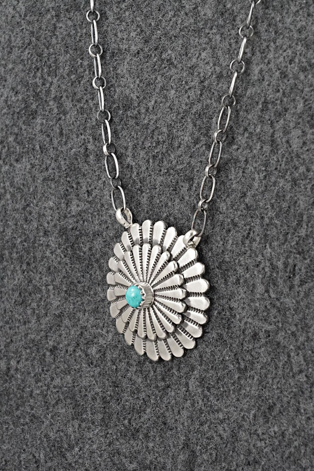 Turquoise & Sterling Silver Necklace - Sheldon Mariano