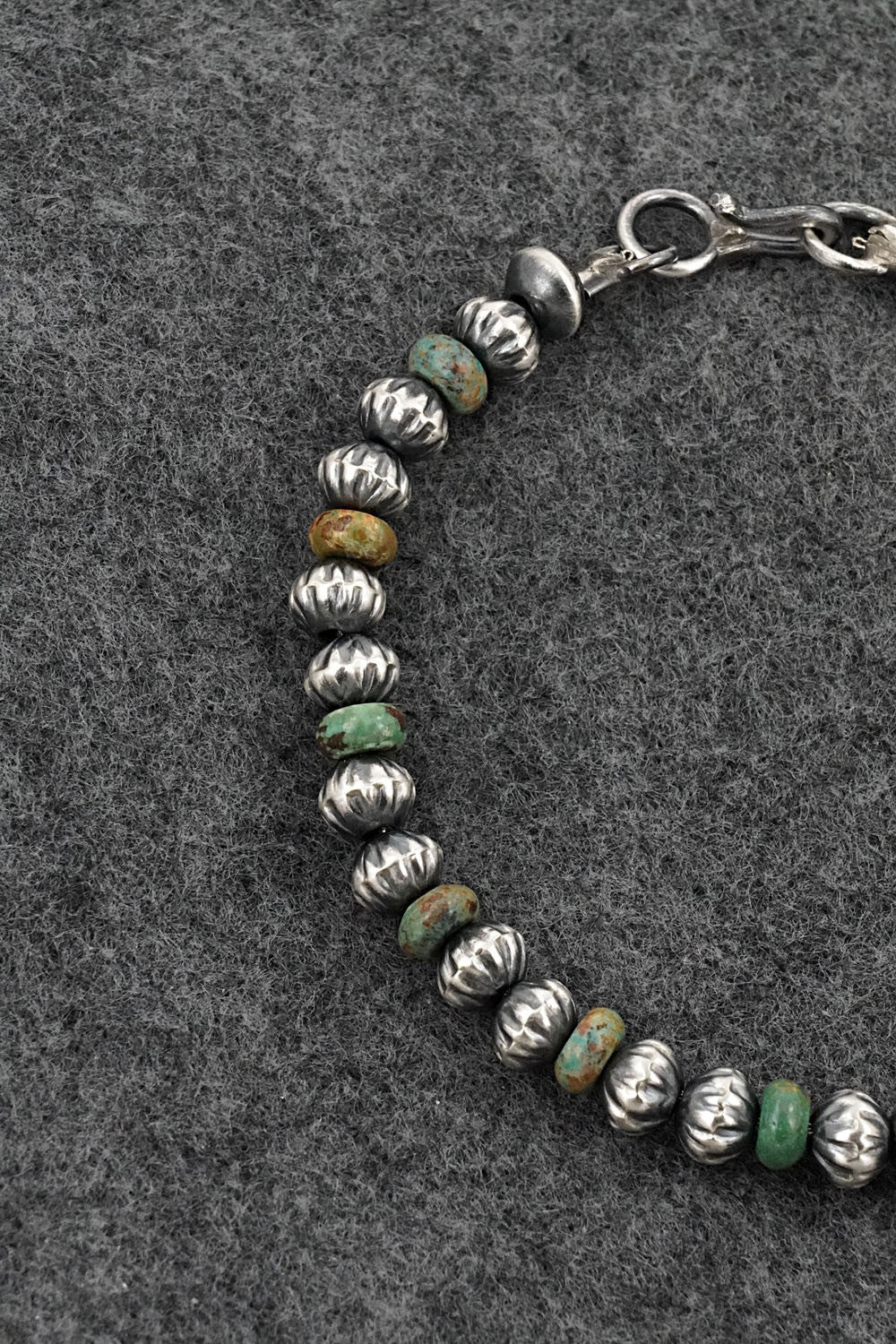 Turquoise & Sterling Silver Navajo Pearl Bracelet - Tonisha Haley