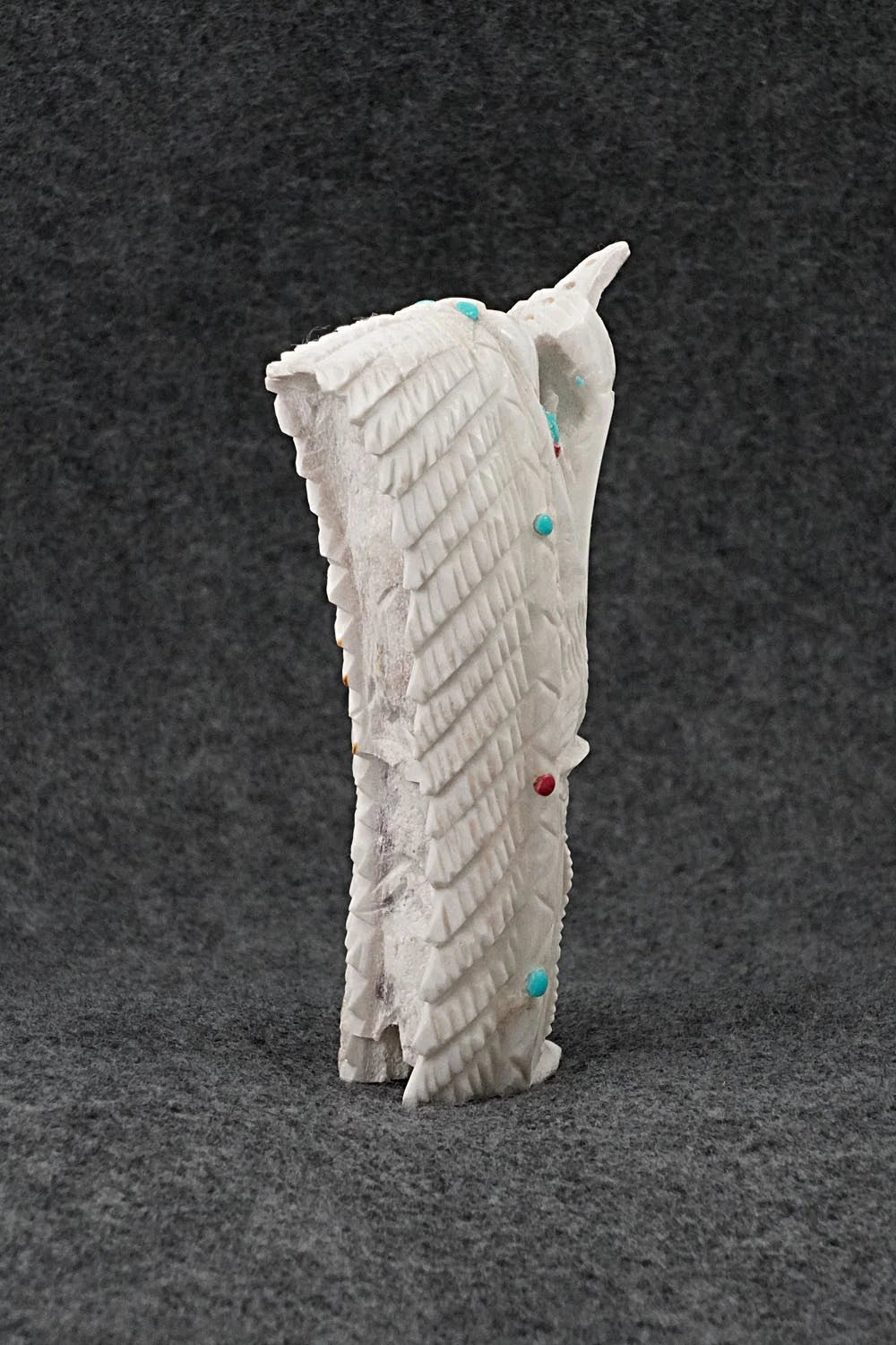 Chief Zuni Fetish Carving - Marlon Lowsayate