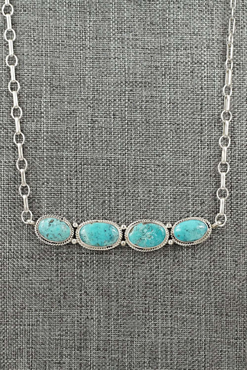 Turquoise & Sterling Silver Necklace - Rena Begay