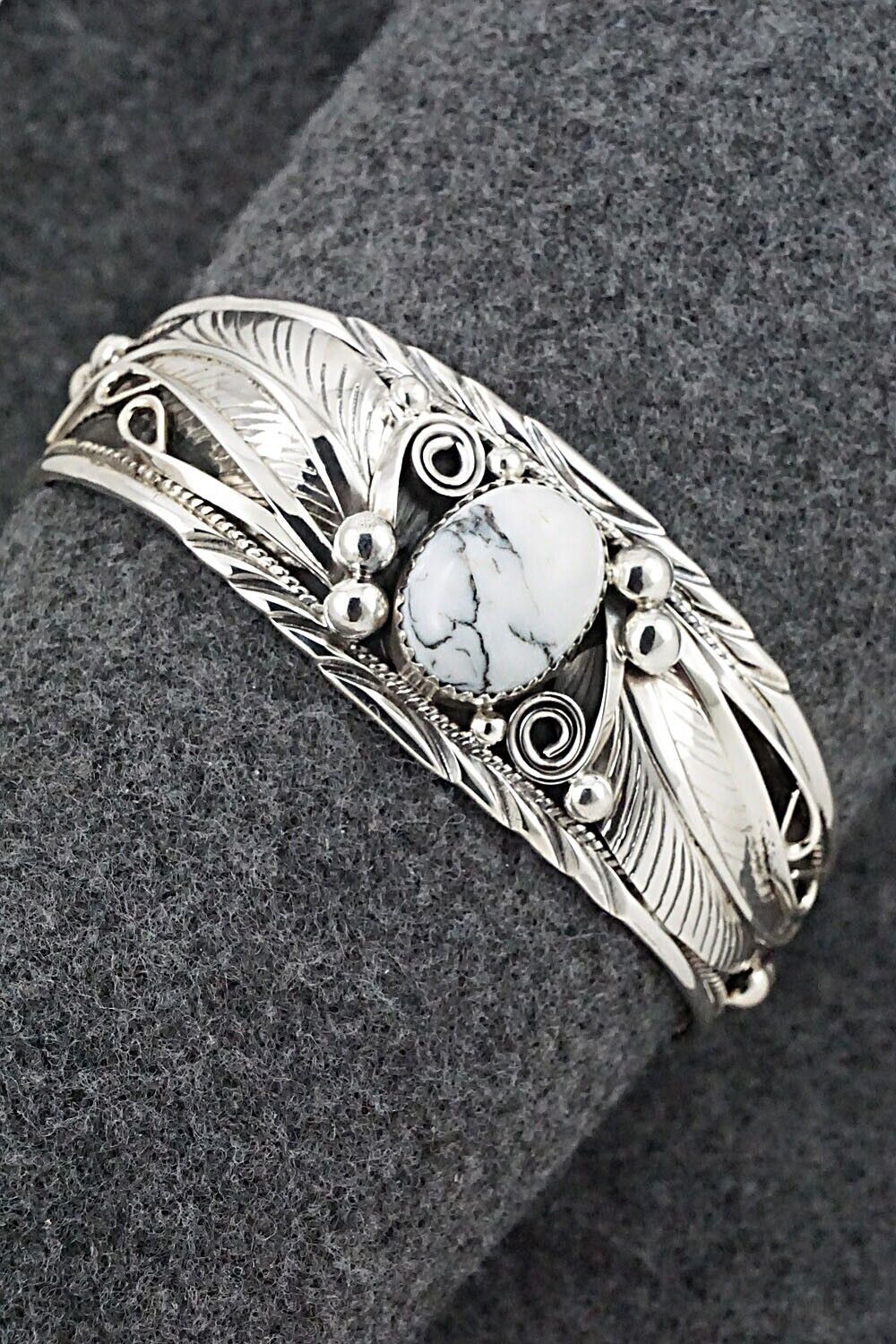 White Buffalo & Sterling Silver Bracelet - Davey Morgan