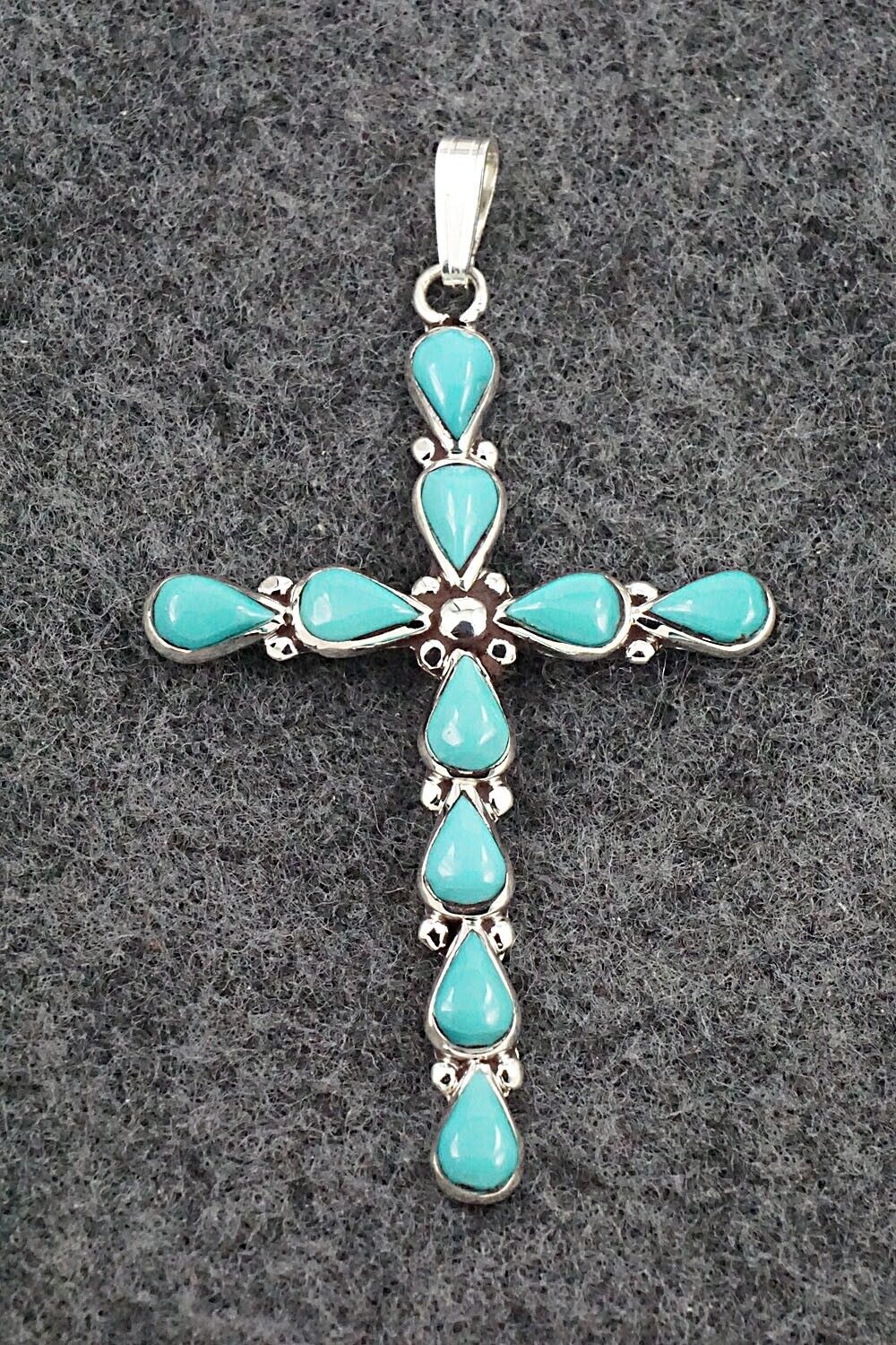 Turquoise & Sterling Silver Pendant - Gina Dosedo