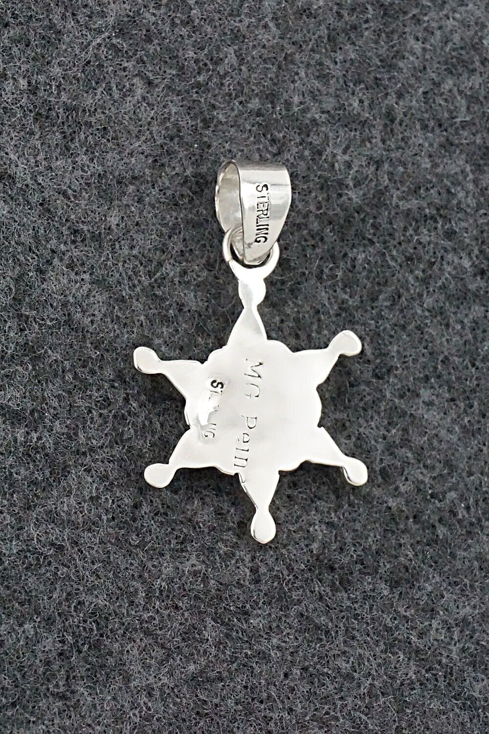 Turquoise & Sterling Silver Pendant - Michelle Peina