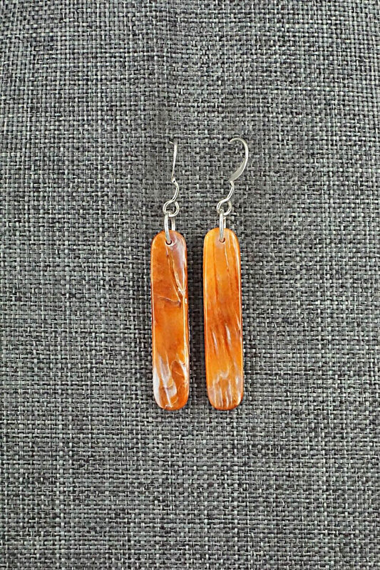 Spiny Oyster & Sterling Silver Earrings - Jesus Espino