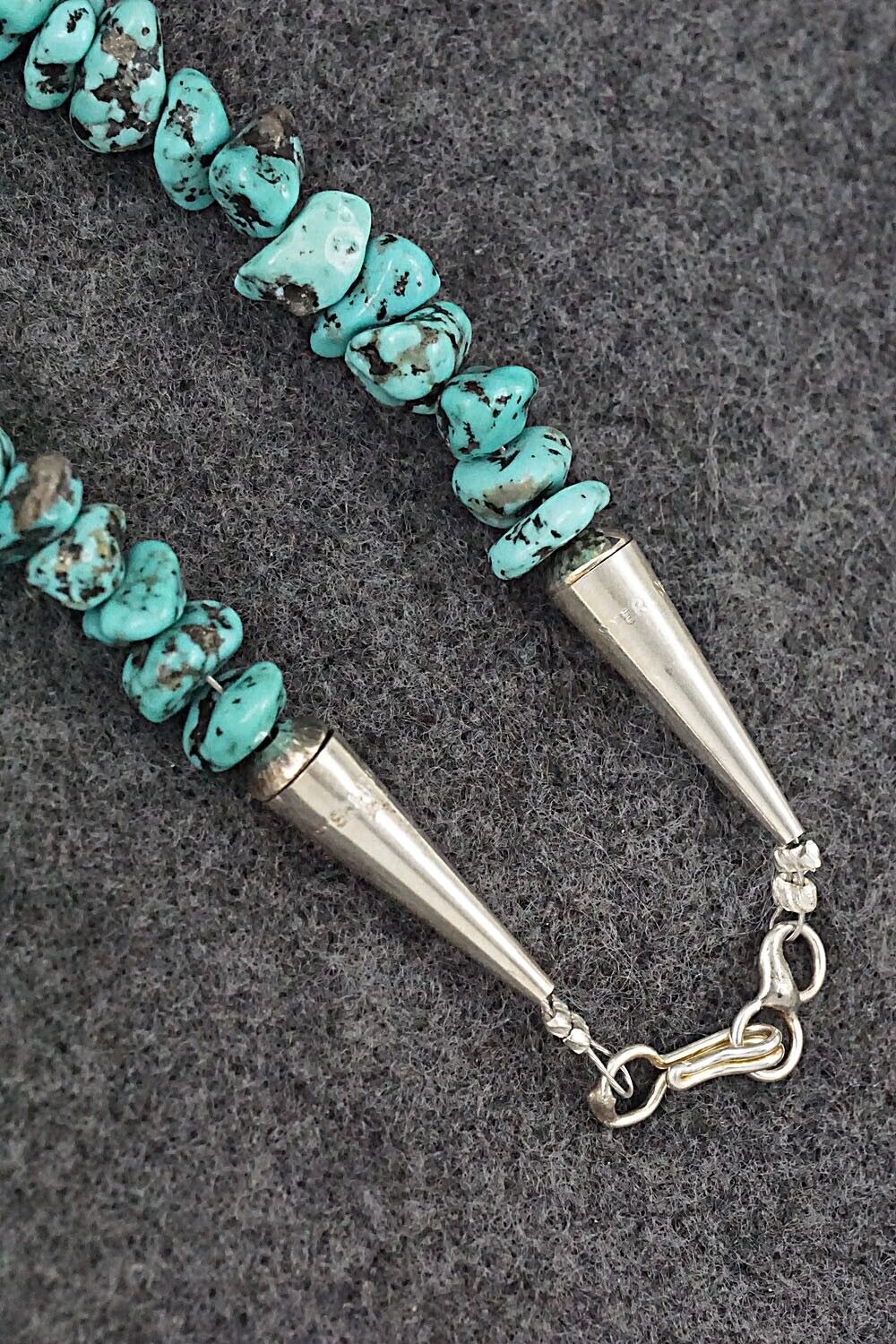 Turquoise & Sterling Silver Necklace 21" - Louise Joe