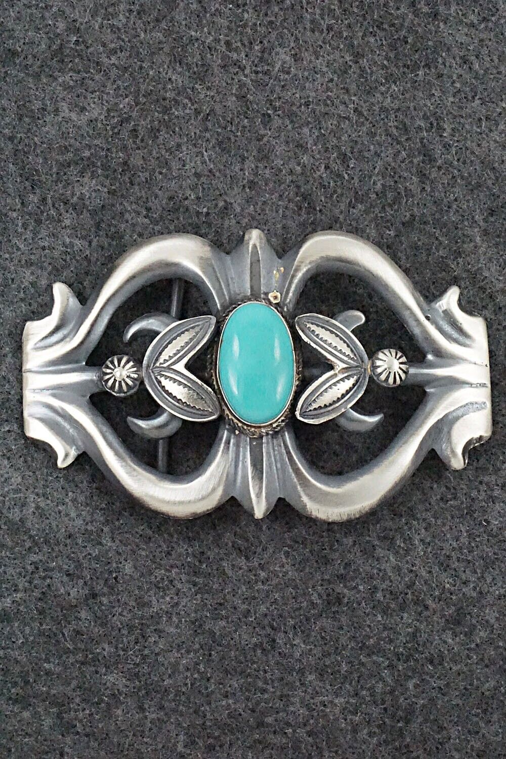 Turquoise & Sterling Silver Belt Buckle - Henry Morgan