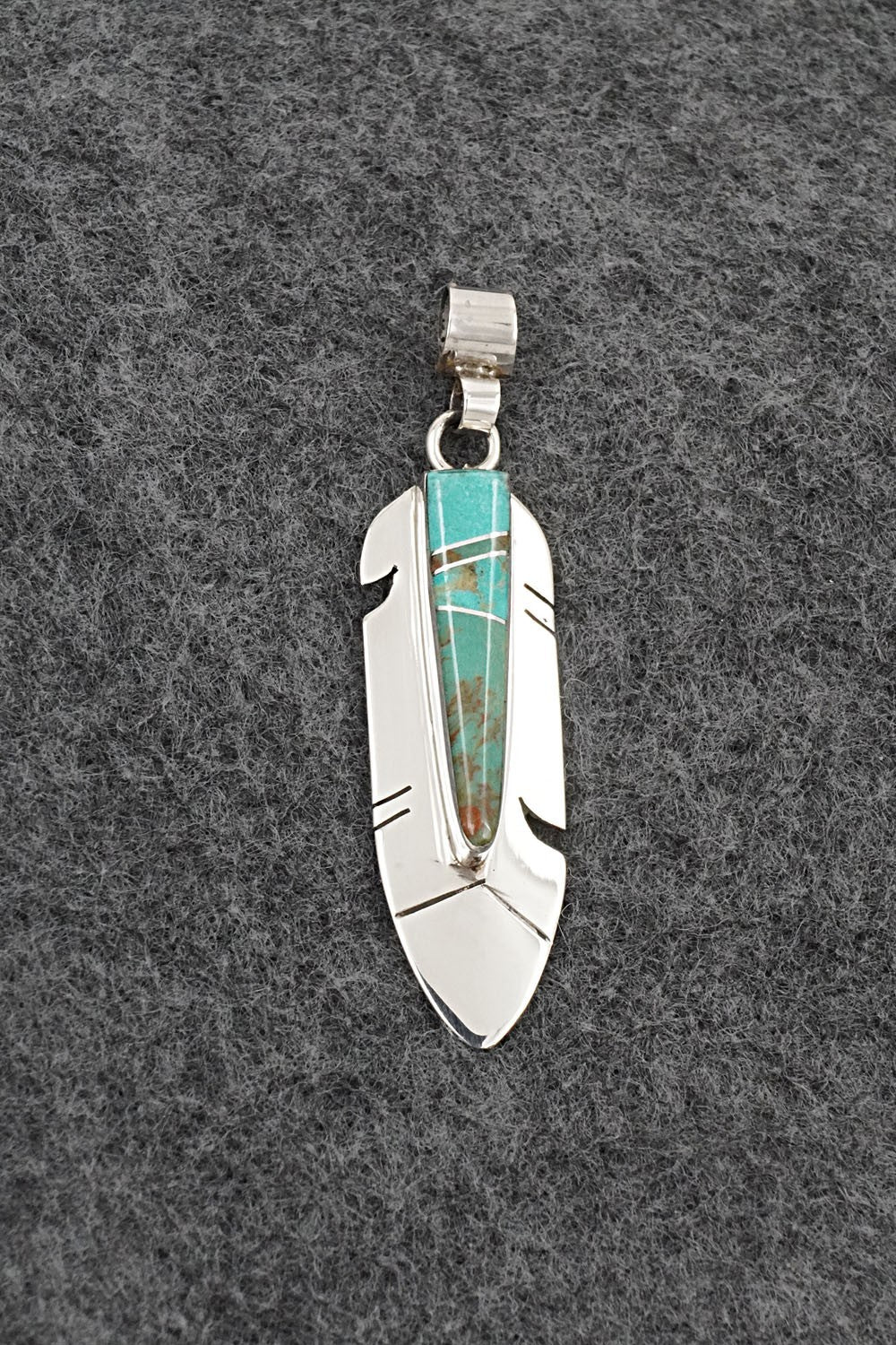 Turquoise & Sterling Silver Pendant - Marilyn Yazzie