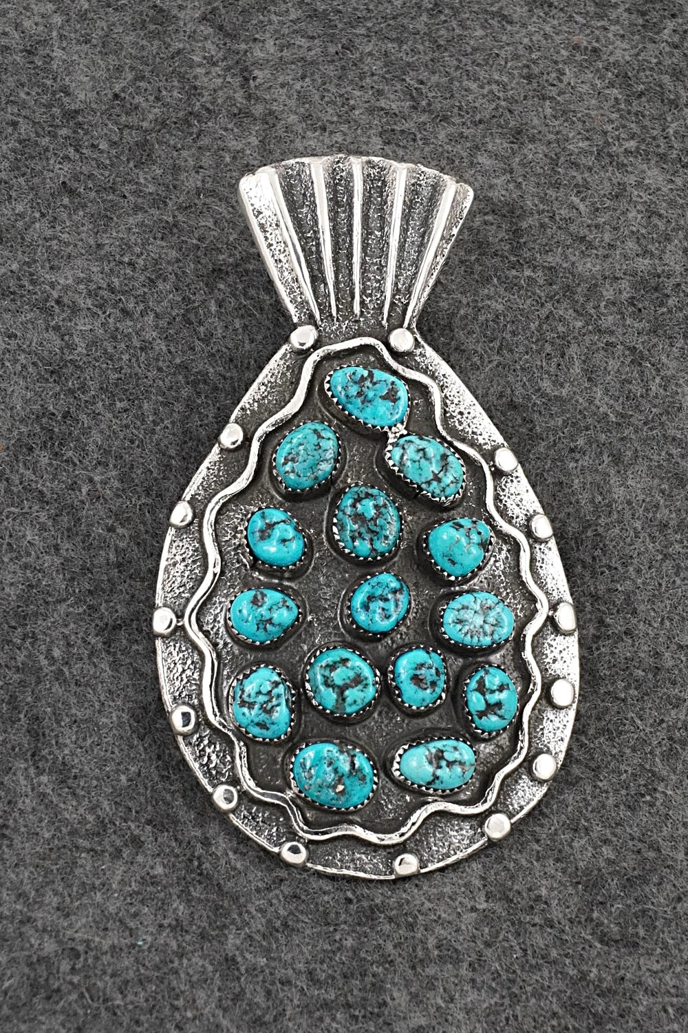 Turquoise & Sterling Silver Pendant - Delbert Arviso
