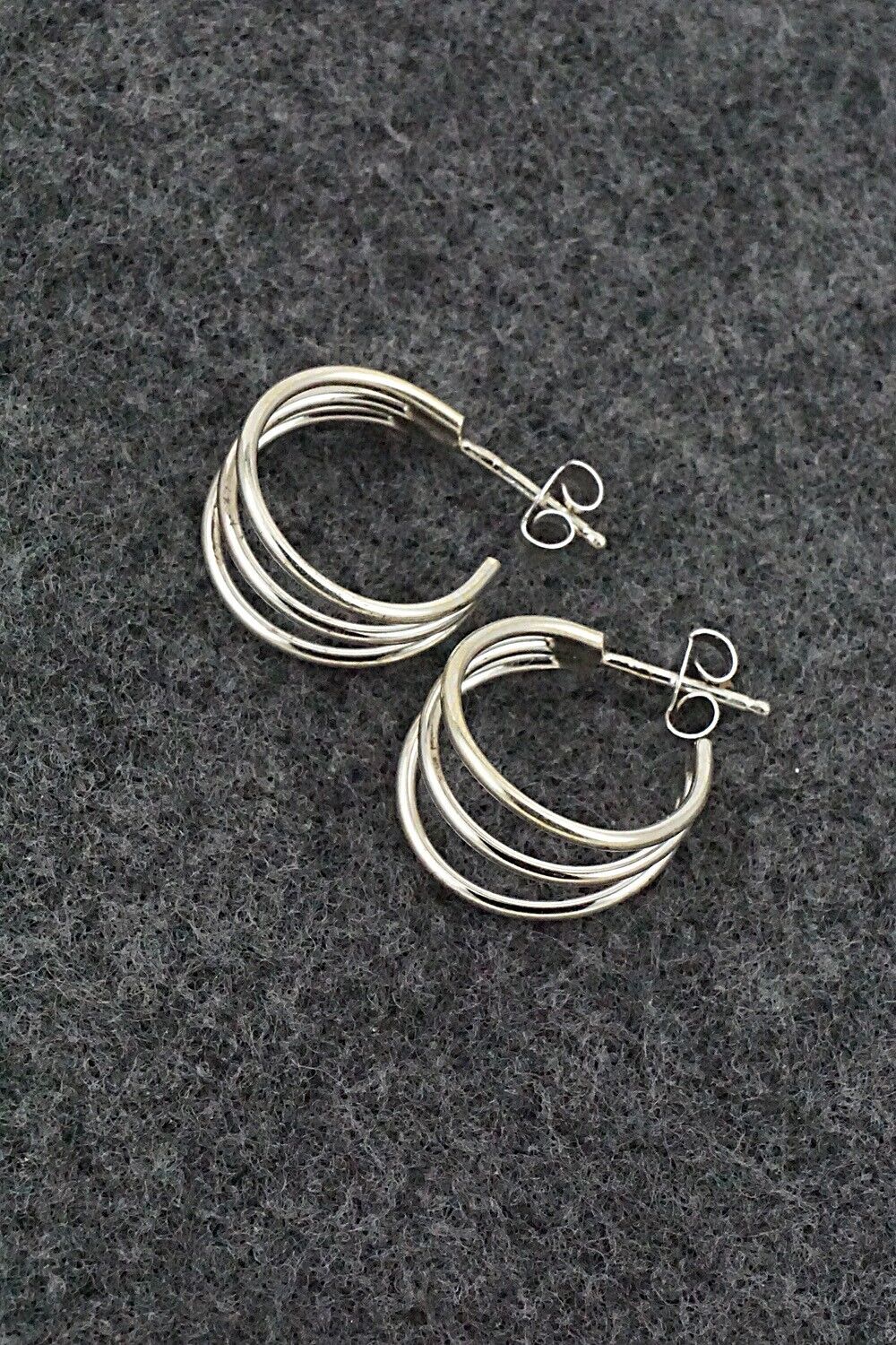 Sterling Silver Hoop Earrings - Elaine Tahe