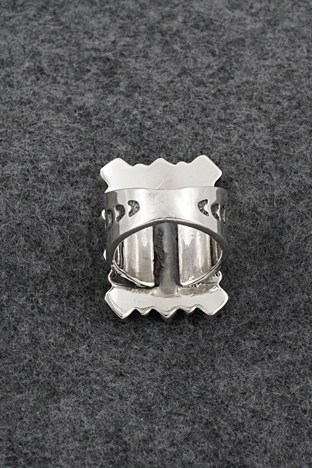 Coral & Sterling Silver Ring - Verley Betone - Size 6