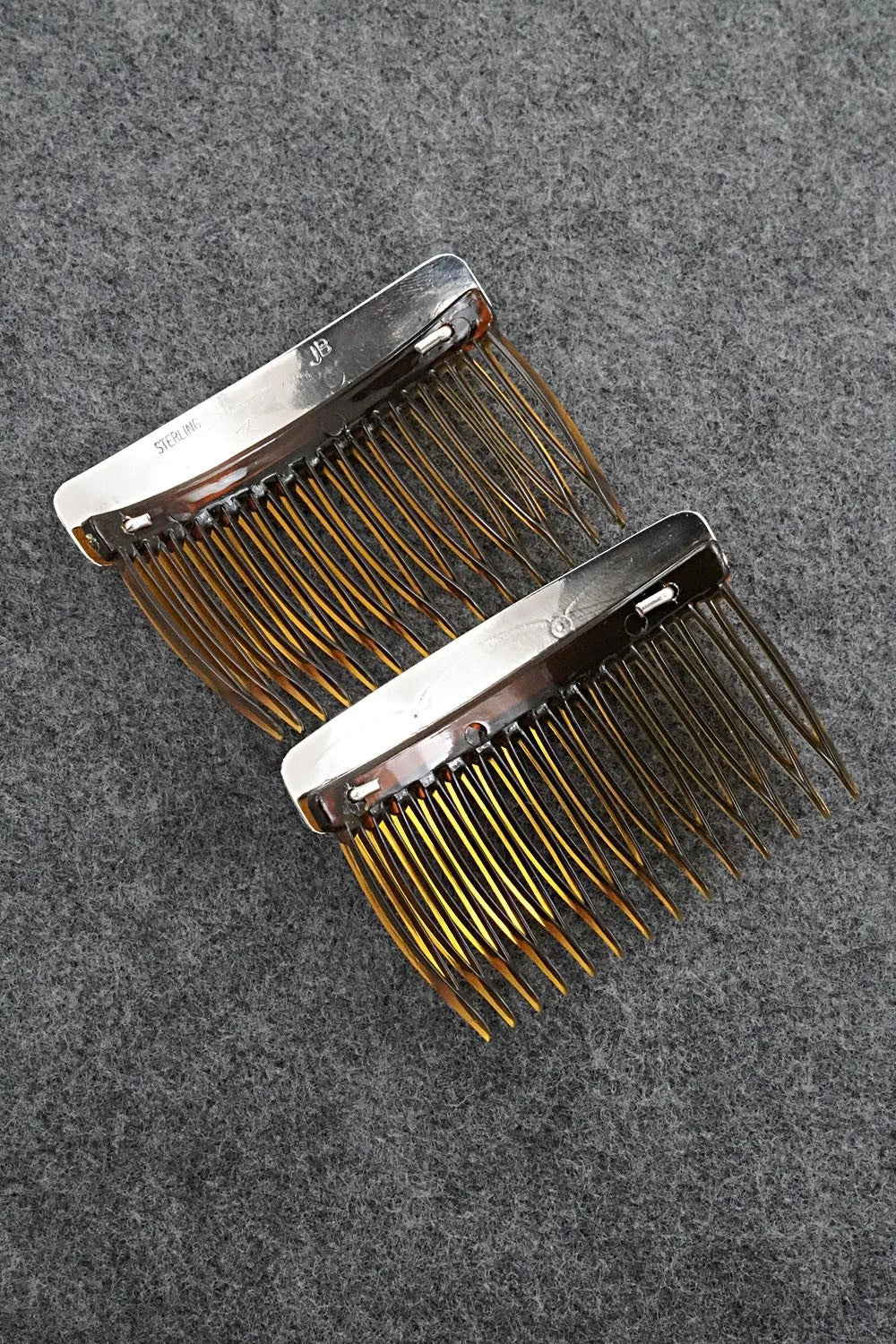 Turquoise & Sterling Silver Hair Combs - Joann Silver