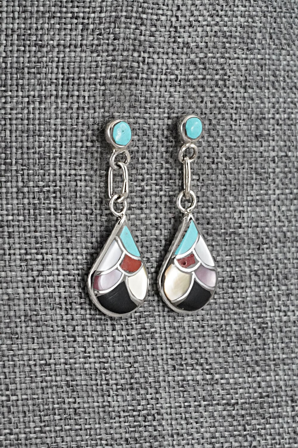 Multi-Stone & Sterling Silver Earrings - Orena Leekya