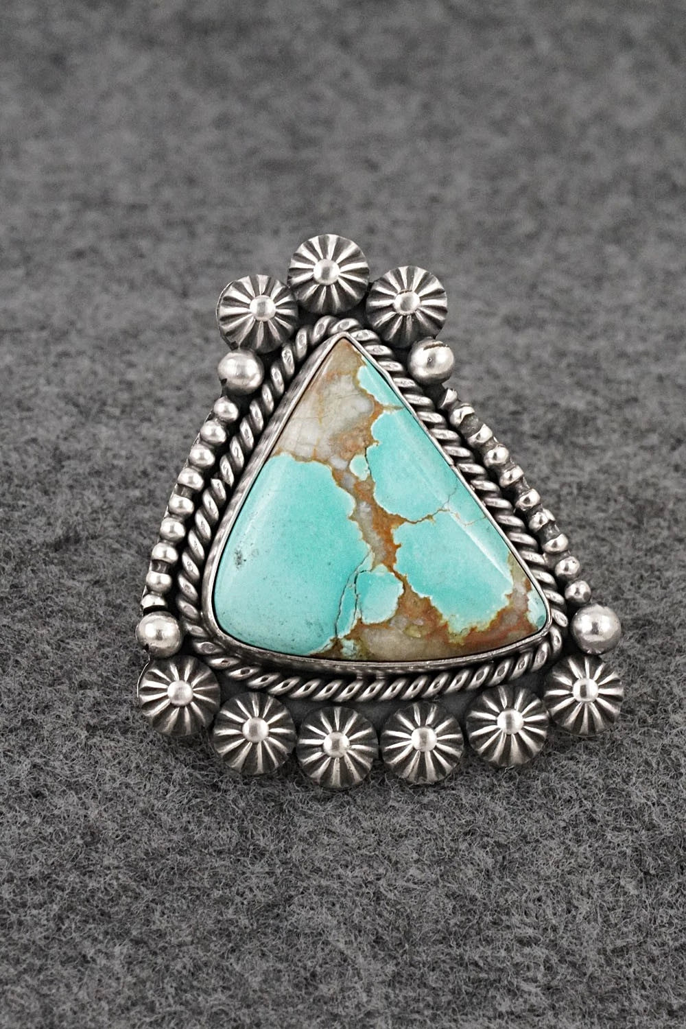 Turquoise & Sterling Silver Ring - Michael Calladitto - Size 9