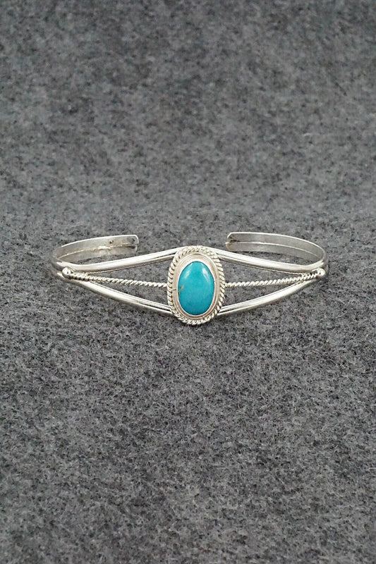 Turquoise & Sterling Silver Bracelet - Peggy Skeets