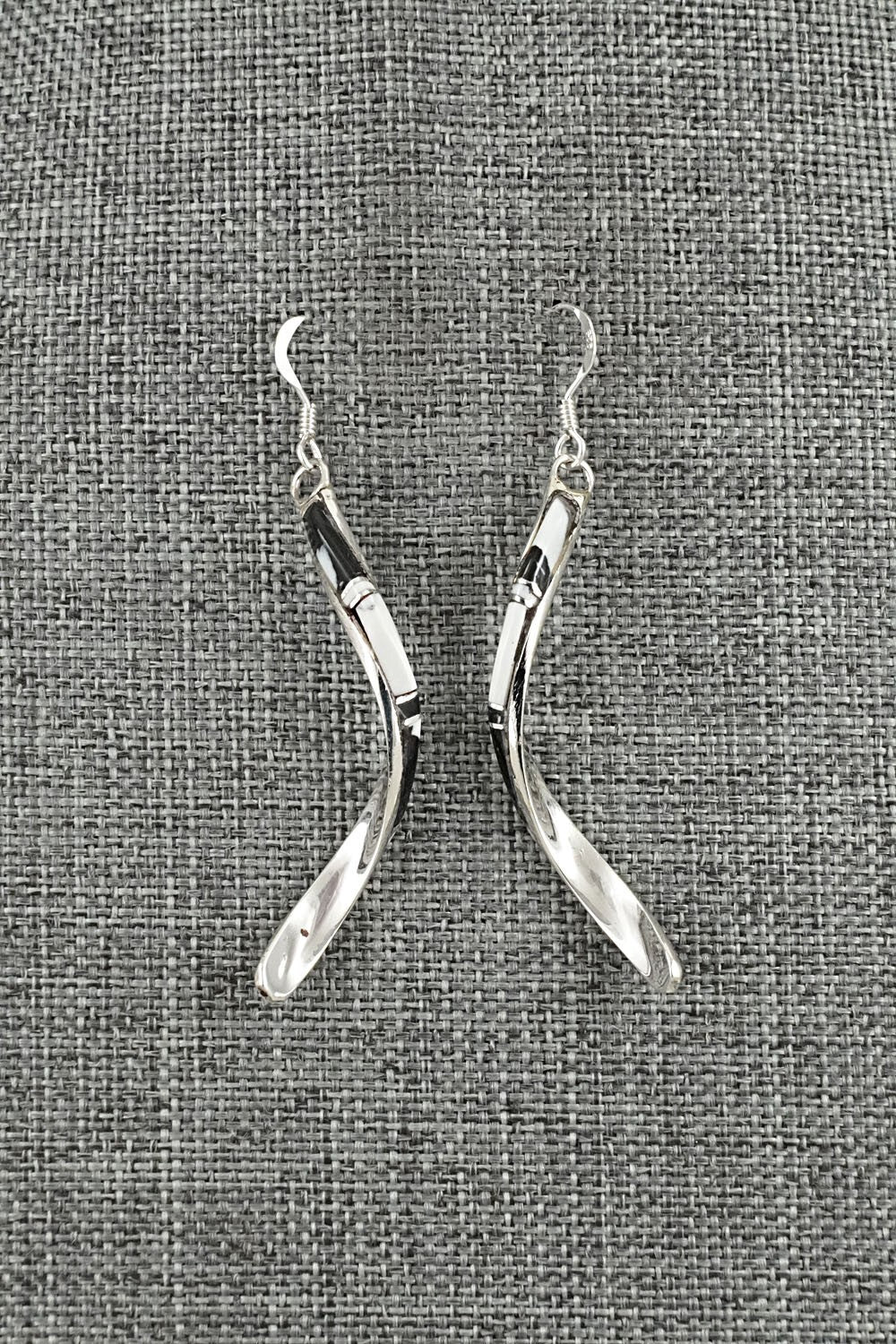 White Buffalo & Sterling Silver Earrings - Terrance Panteah