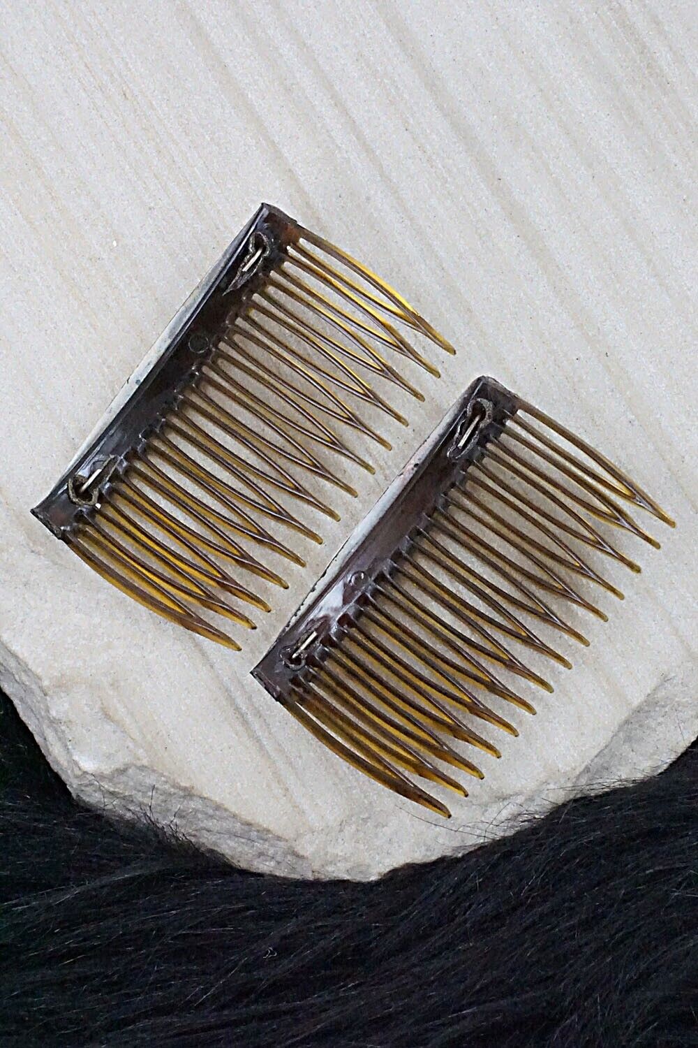 Turquoise & Sterling Silver Hair Combs - Randall Dalgai