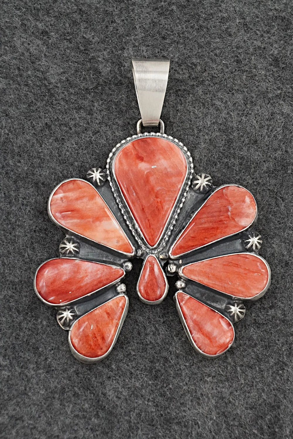 Spiny Oyster & Sterling Silver Pendant - Bobby Johnson