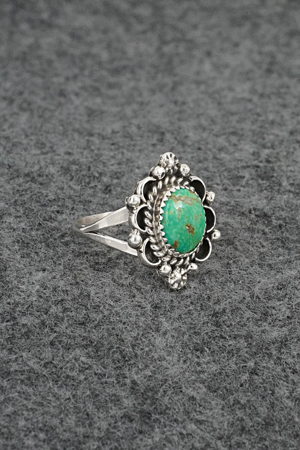 Turquoise & Sterling Silver Ring - Frieda Martinez - Size 6.5
