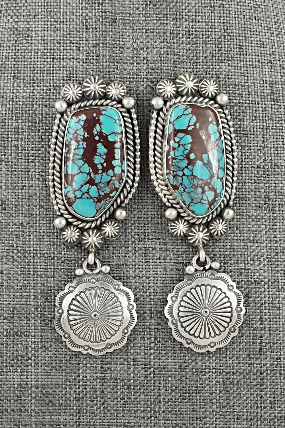 Turquoise & Sterling Silver Earrings - Michael Calladitto