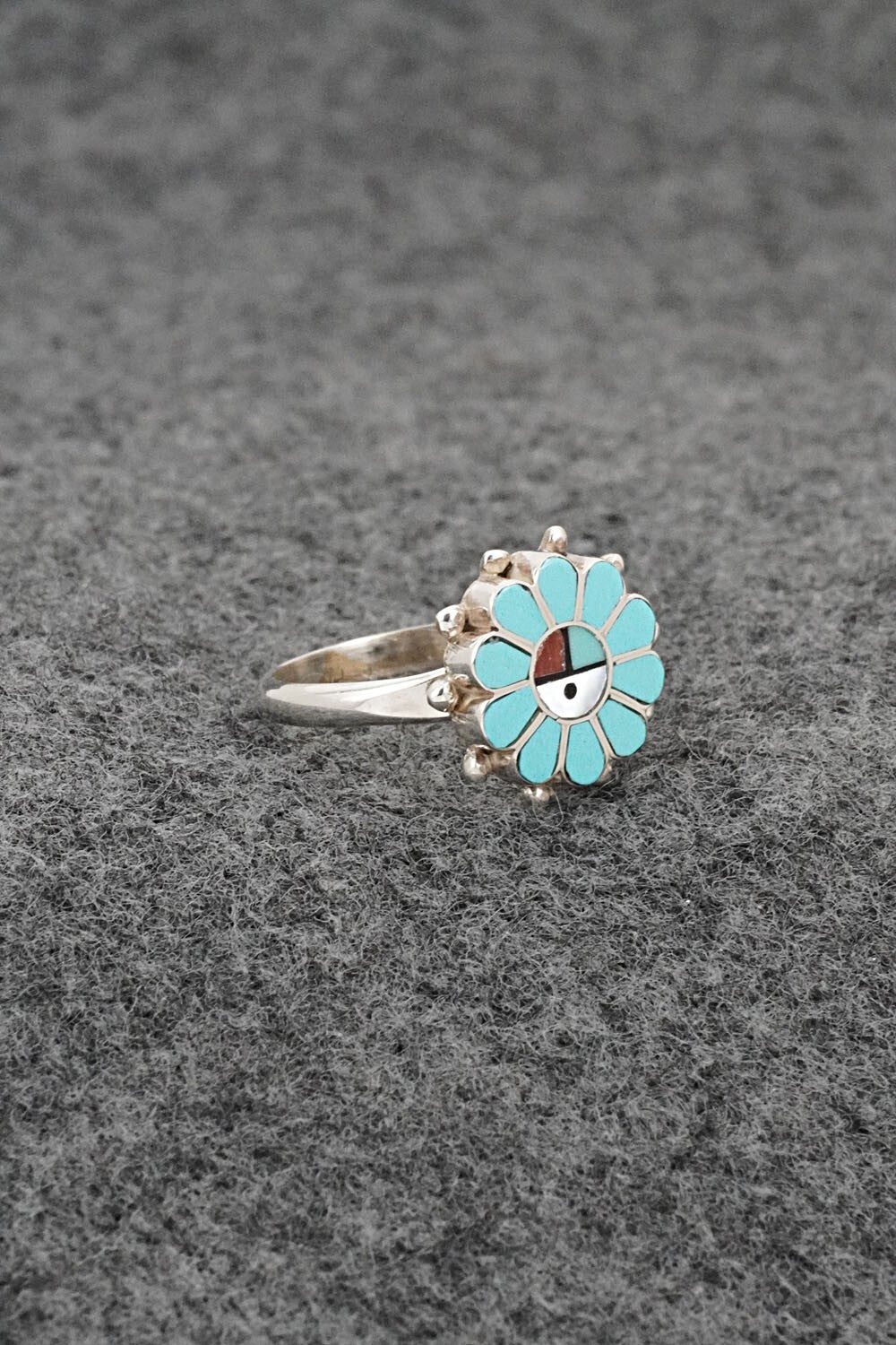 Multi-Stone & Sterling Silver Ring - Maxine Soseeah - Size 4.5