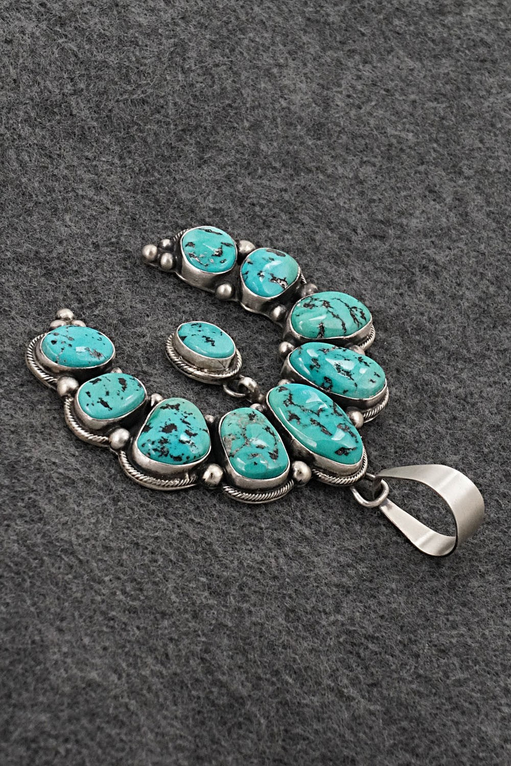 Turquoise & Sterling Silver Pendant - Kathleen Livingston