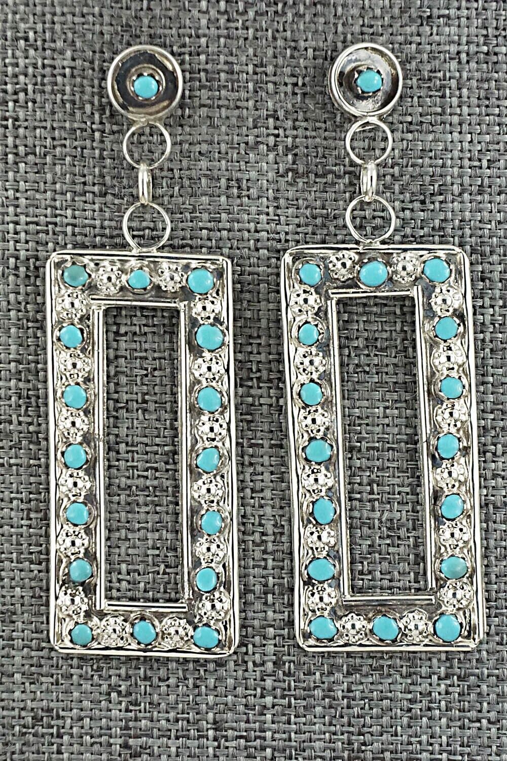 Turquoise & Sterling Silver Earrings - Marlon Quam