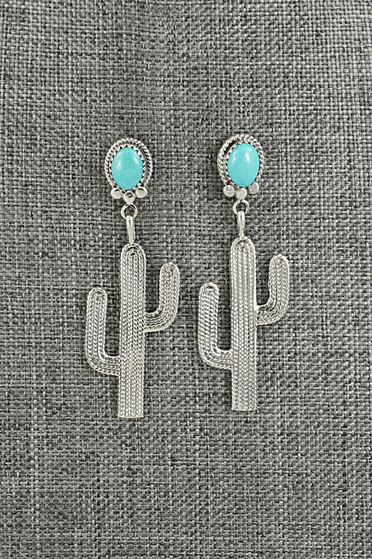 Turquoise & Sterling Silver Earrings - Annie Spencer