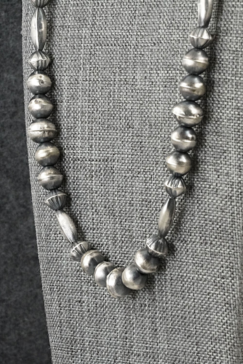 Sterling Silver Navajo Pearl Necklace 26" - Vintage