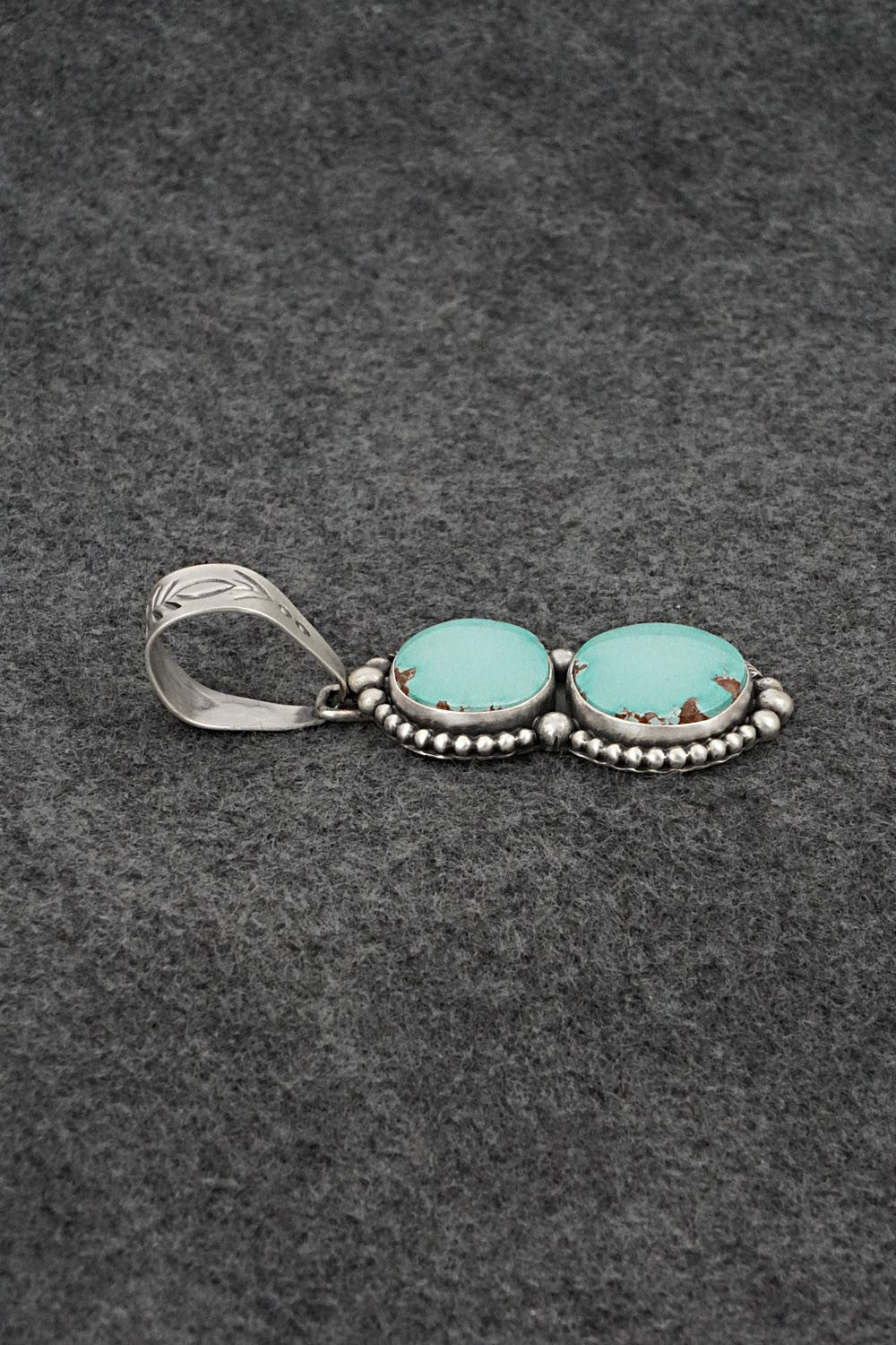 Turquoise & Sterling Silver Pendant - Darrin Livingston