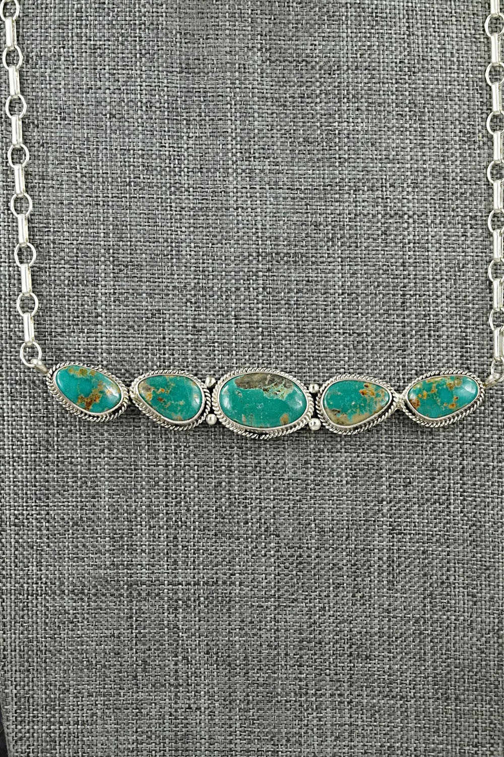 Turquoise & Sterling Silver Necklace - Rena Begay