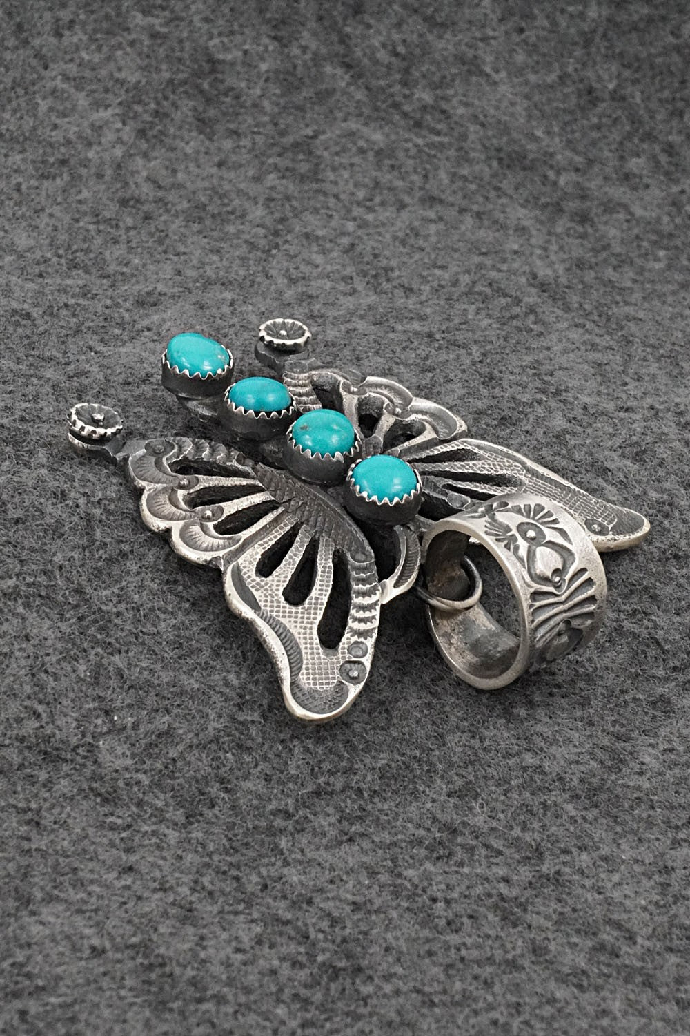 Turquoise & Sterling Silver Pendant - Eva & Linberg Billah