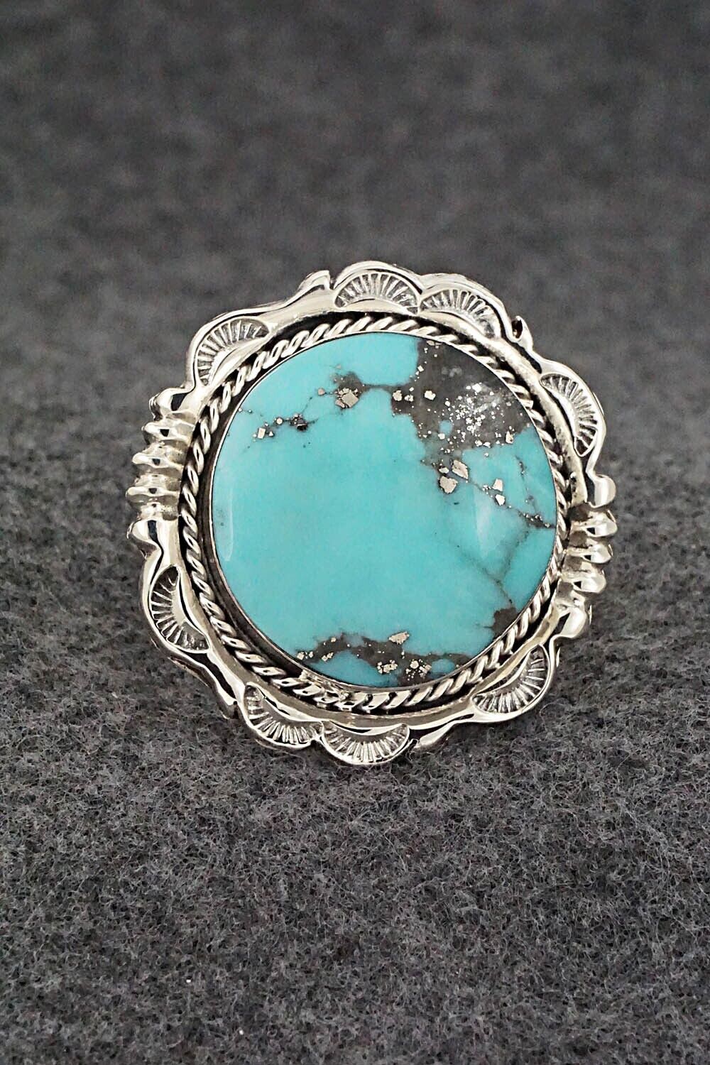 Turquoise & Sterling Silver Ring - Emerson Delgarito - Size 8