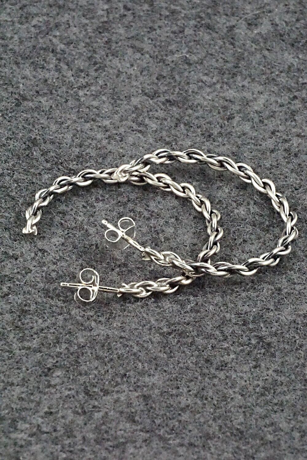 Sterling Silver Hoop Earrings - Elaine Tahe