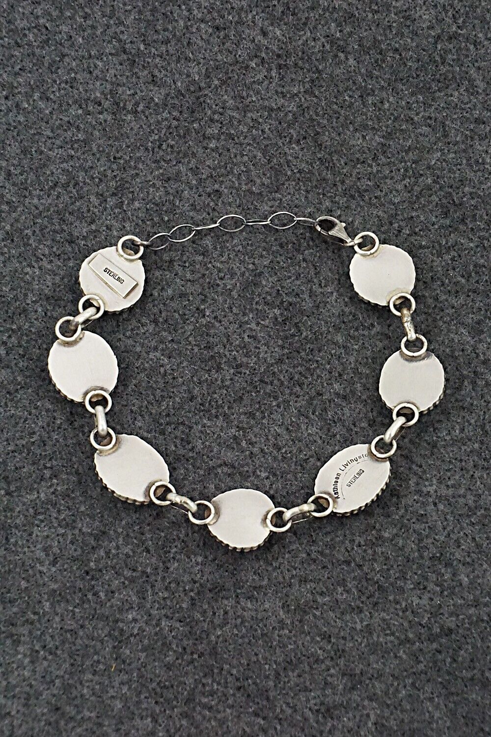Turquoise & Sterling Silver Link Bracelet - Kathleen Livingston