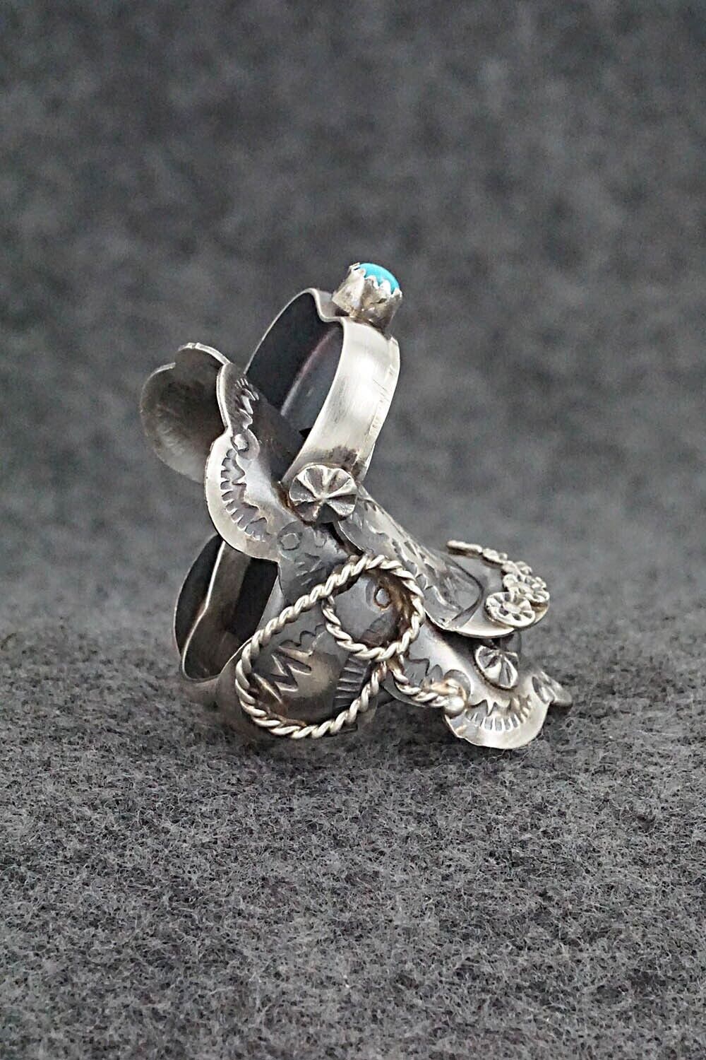 Turquoise & Sterling Silver Ring - Tim Yazzie - Size 8