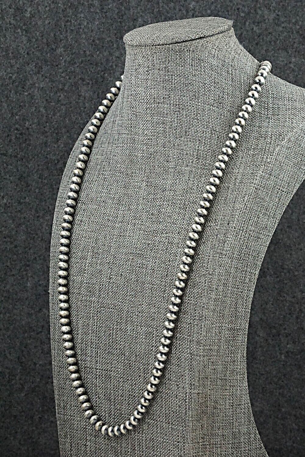 Sterling Silver Navajo Pearl Necklace 30" - Bryannen Halwood