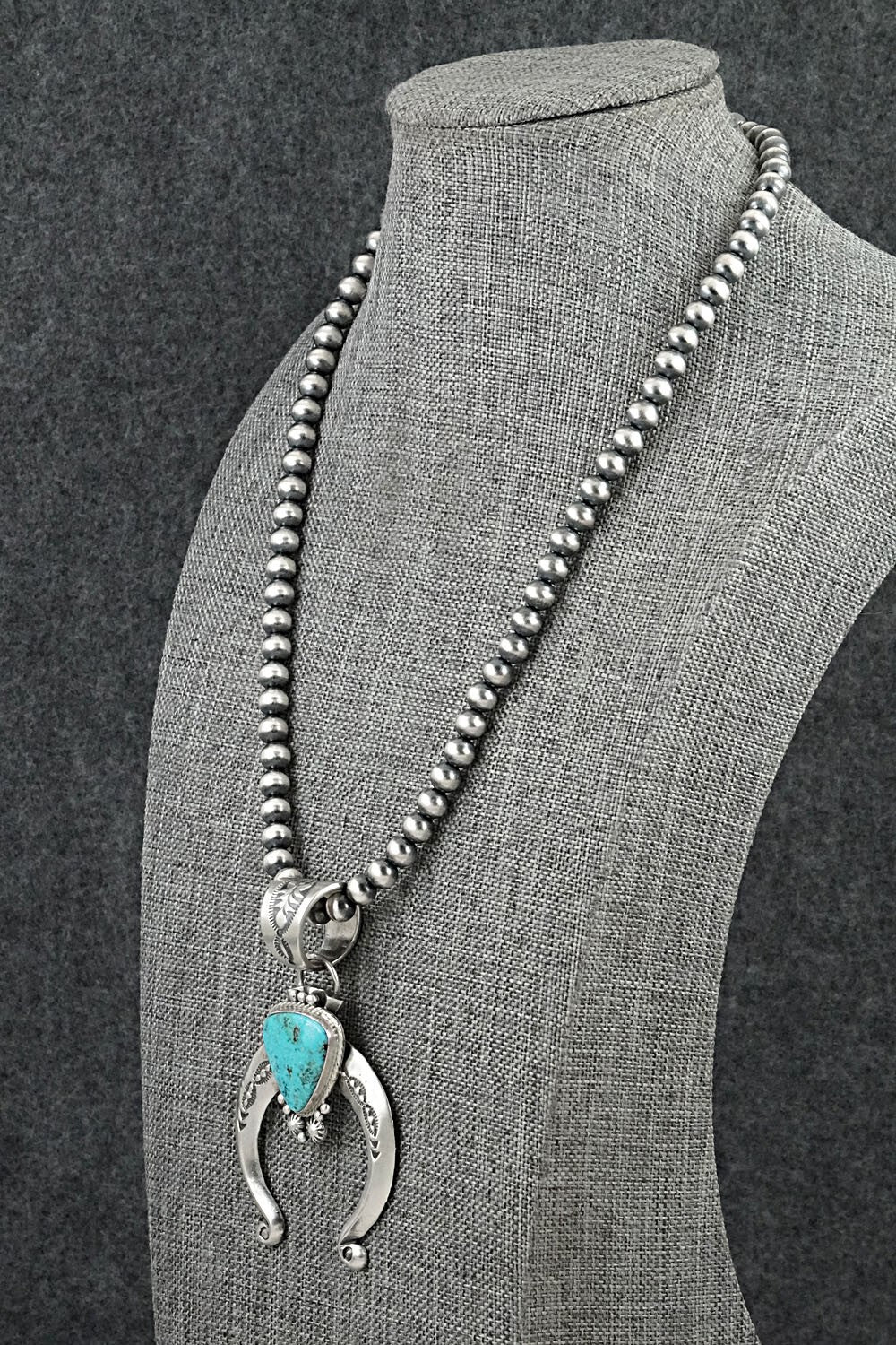 Turquoise & Sterling Silver Necklace - Samuel Yellowhair