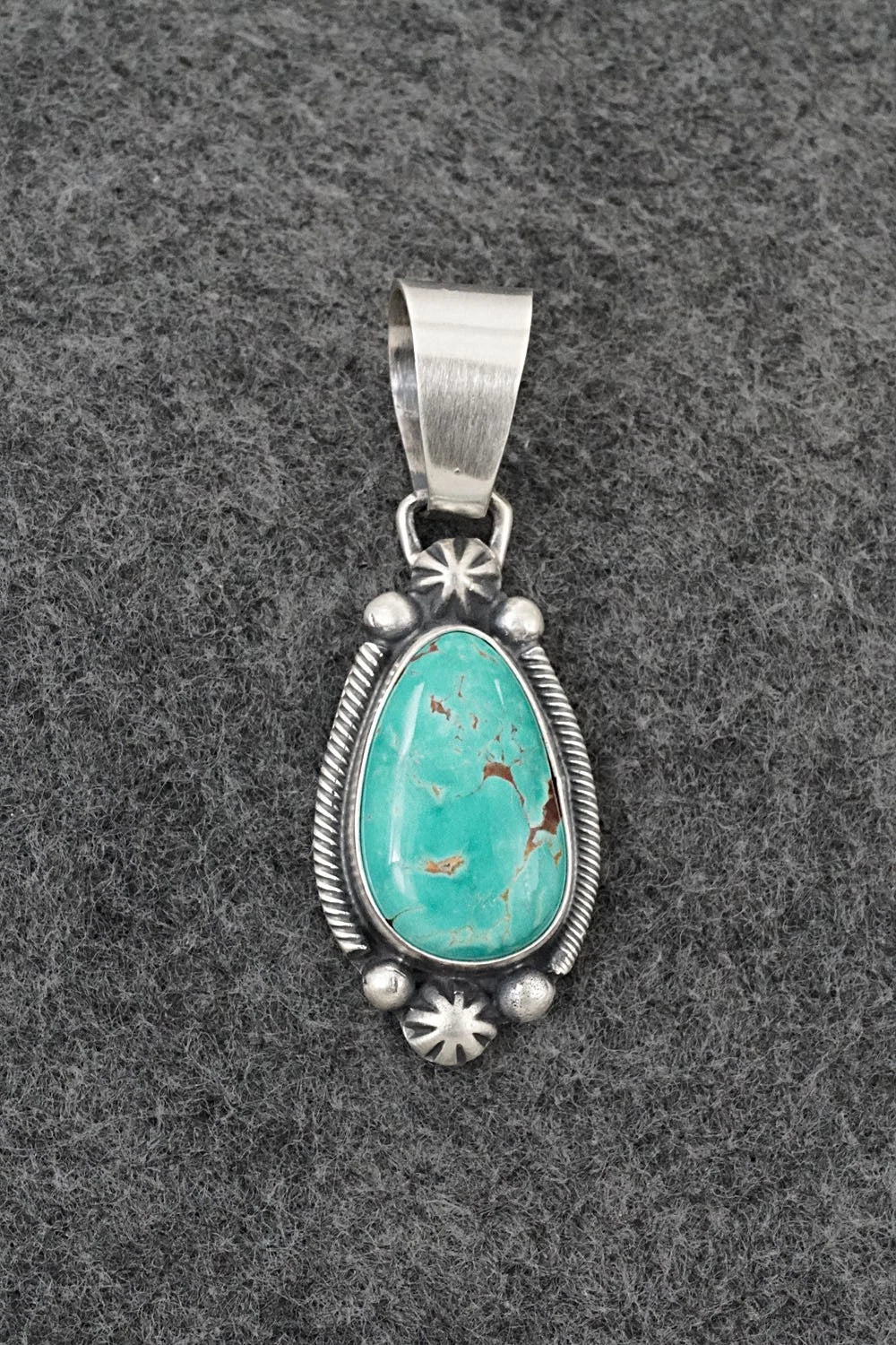 Turquoise & Sterling Silver Pendant - Bobby Johnson