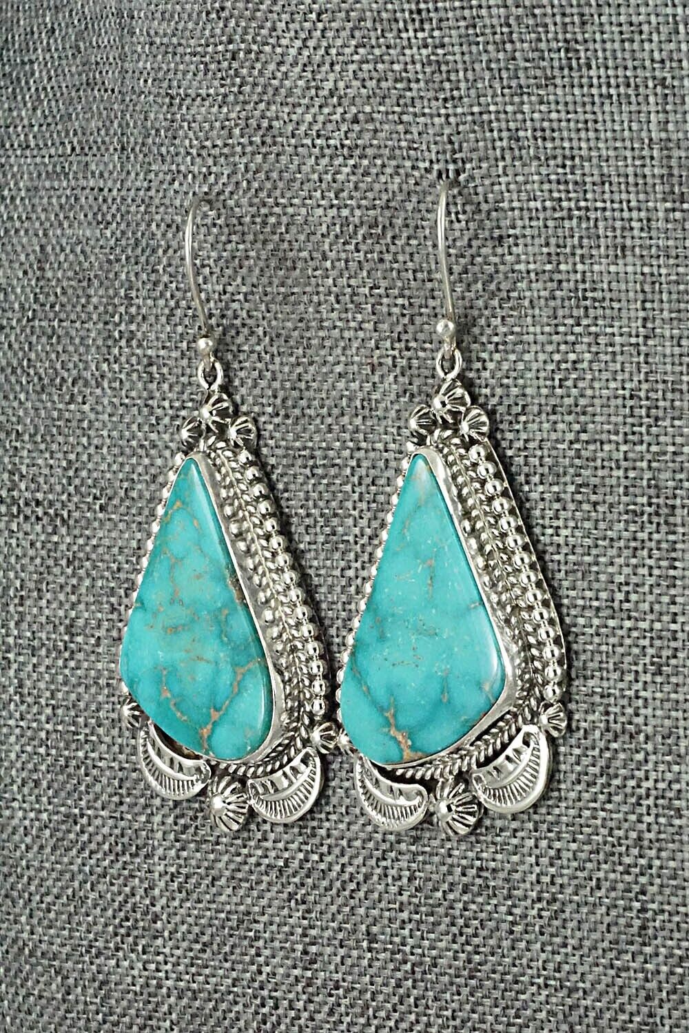 Turquoise & Sterling Silver Earrings - Lucinda Linkin