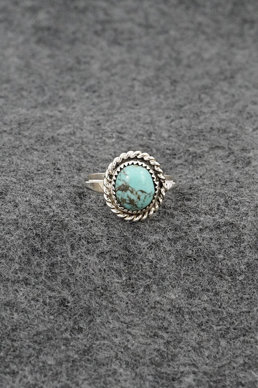 Turquoise & Sterling Silver Ring - Darius Arviso - Size 7