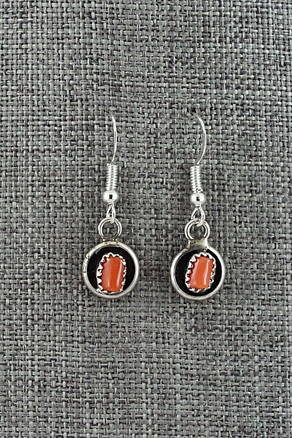Turquoise, Coral & Sterling Silver Mini Squash Blossom Set - Phil Garcia