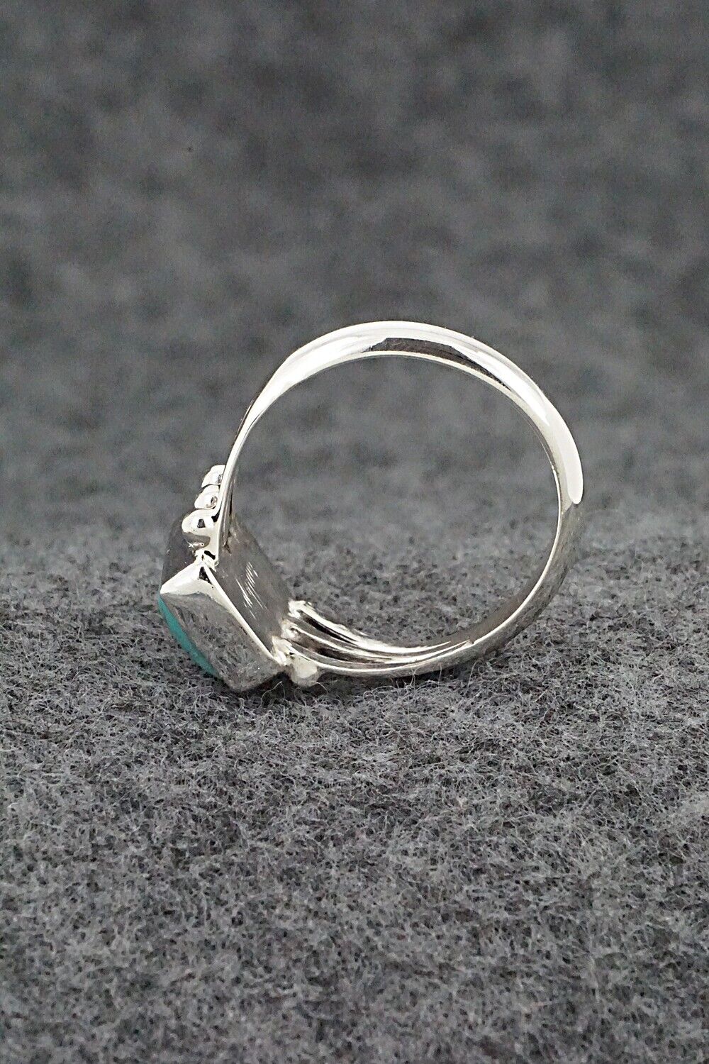 Turquoise & Sterling Silver Ring - Jerryson Henio - Size 9