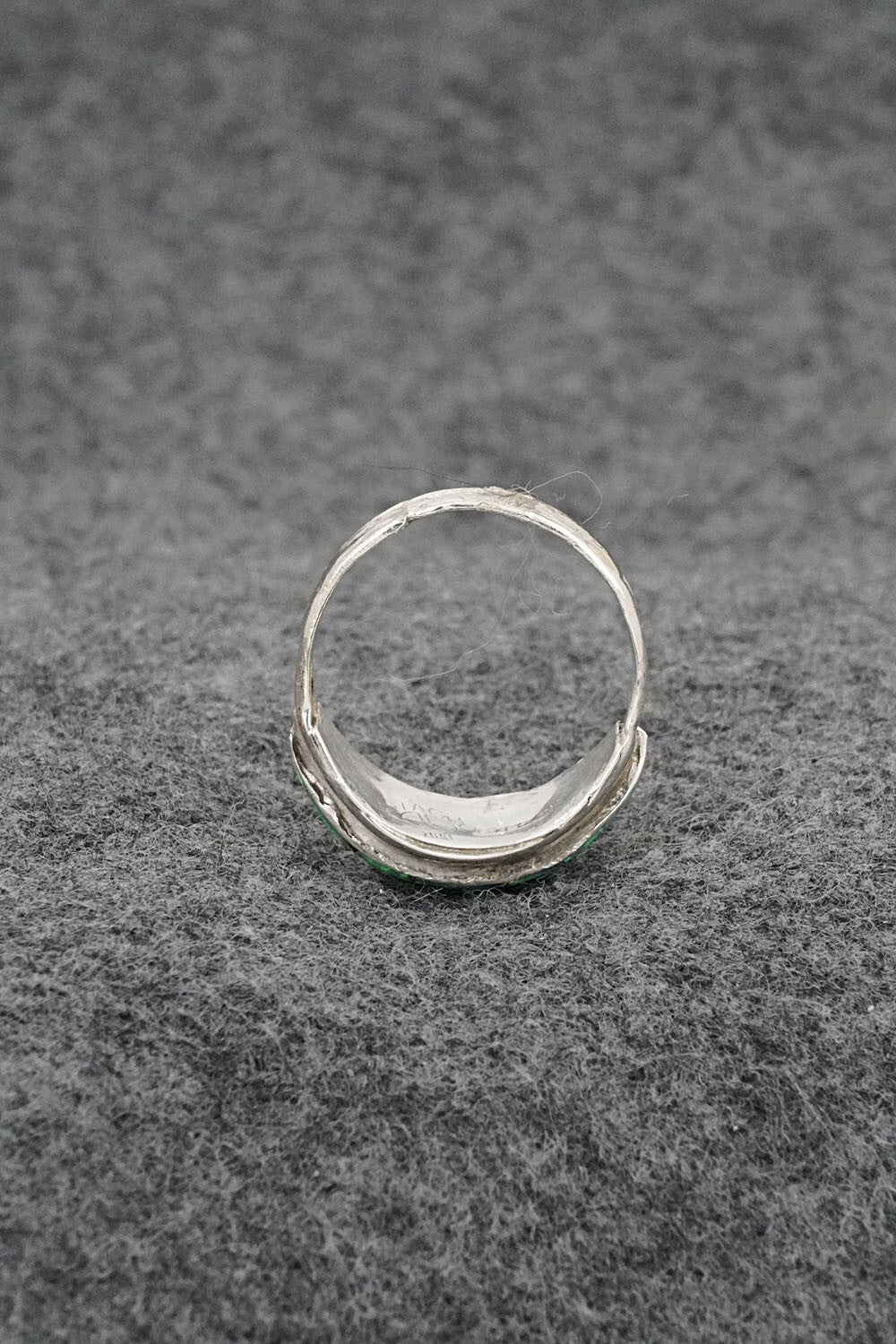 Opalite & Sterling Silver Inlay Ring - Ola Eriacho - Size 7