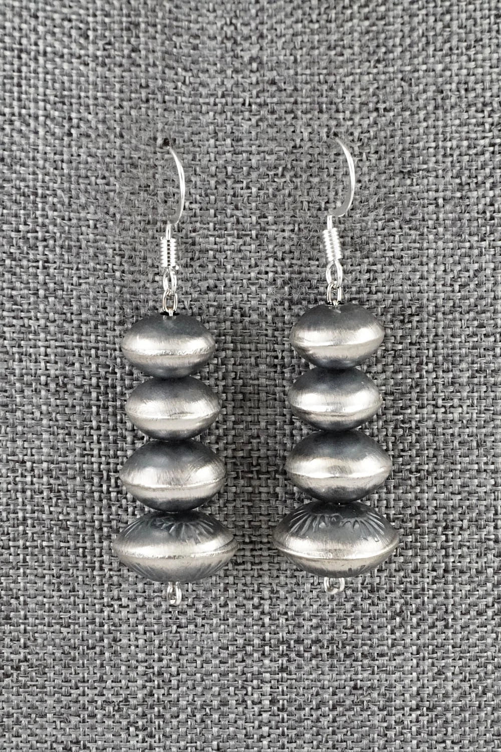 Sterling Silver Navajo Pearl Earrings - Angeline Miller