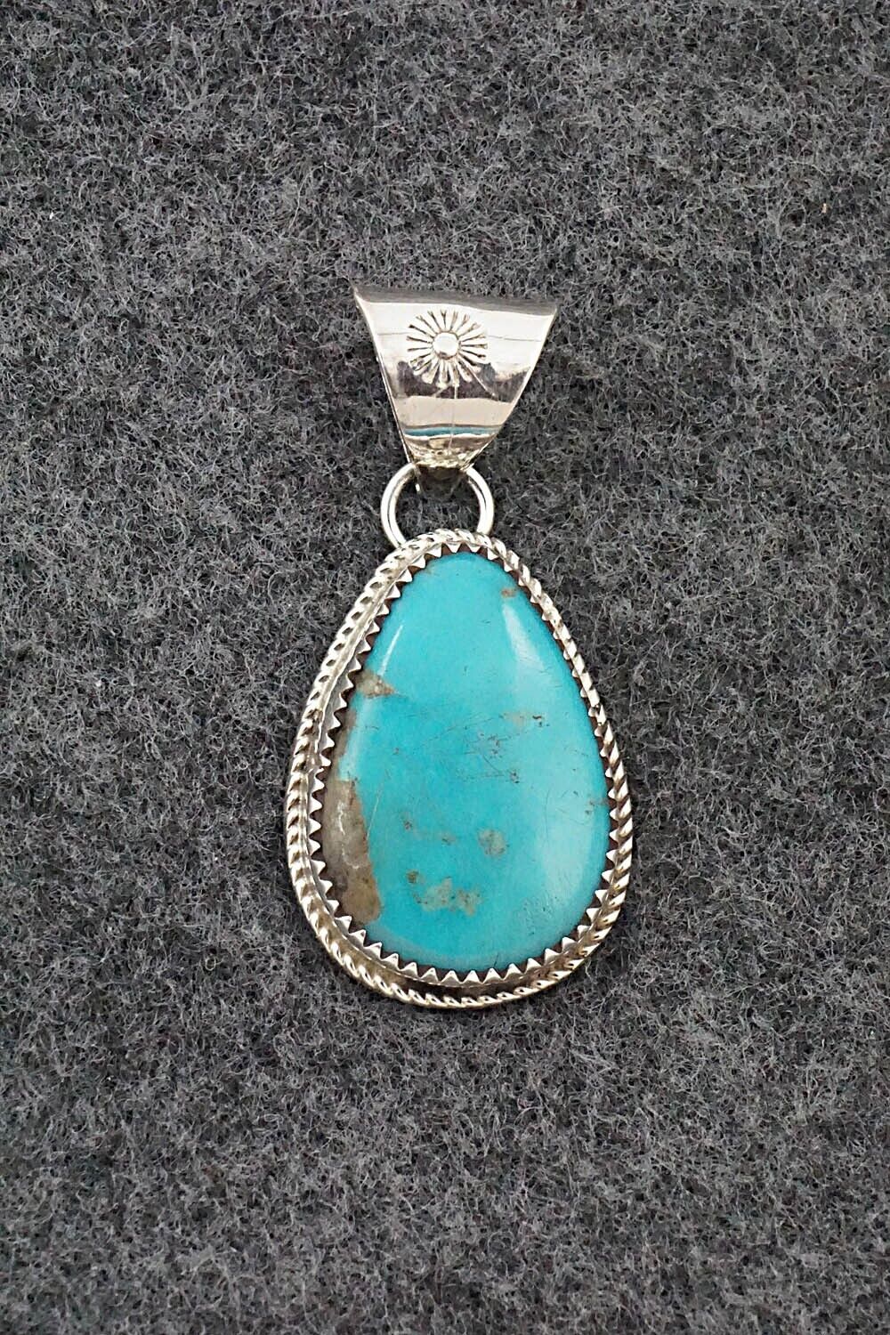 Turquoise & Sterling Silver Pendant - Ernest Hawthorne