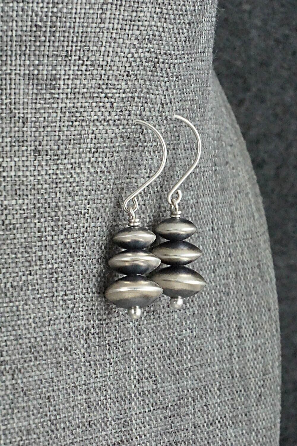 Sterling Silver Navajo Pearl Earrings - Bryannen Halwood