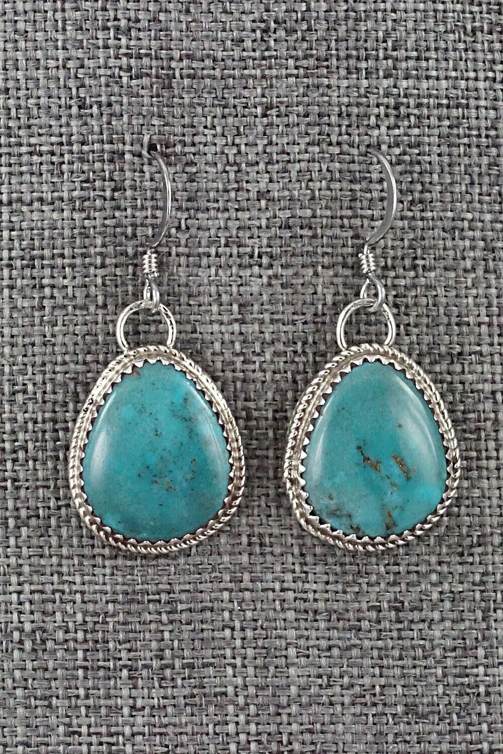 Turquoise & Sterling Silver Earrings - Ernest Hawthorne